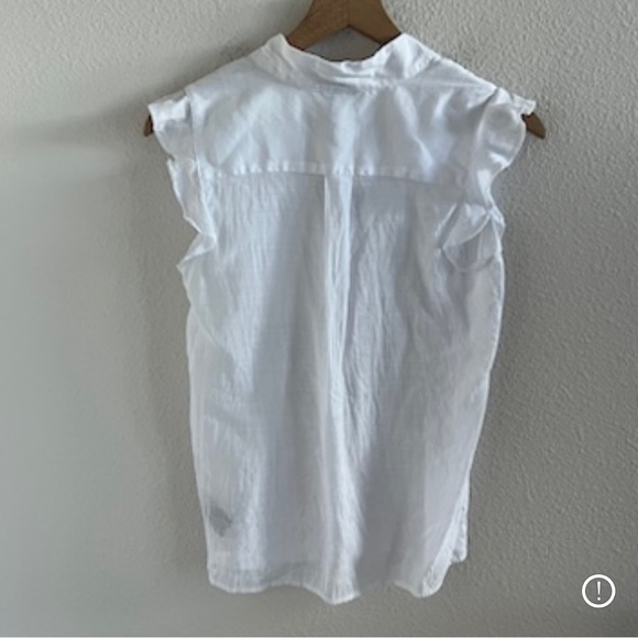 Who What Wear White Pleated Front Top Tank Shirt Blouse XS - Picture 2 of 5